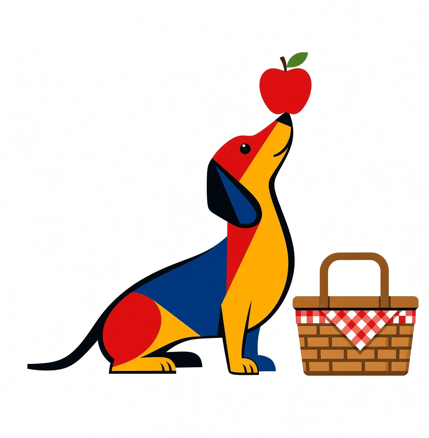 Thérapie Foods apple-balancing dog mascot